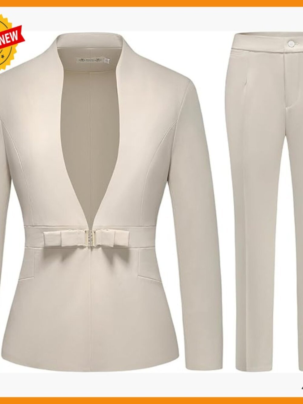 Slim Fit Women's Business Pant Suit Set 2 Piece Blazer Jacket Office Work